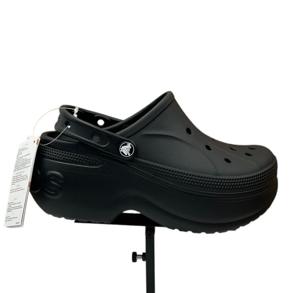 CROCS Shoes - Crocs Women's Mega Wedge Platform Clog Size 7 Black Slip-on Style Water Friendly